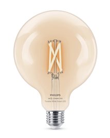 WiZ Smart LED Kulová žárovka Filament čirá 7 W (ekv. 60 W) 806lm 2700-6500K G125 E27