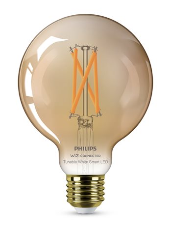 WiZ Smart LED Kulová žárovka Filament oranžová 7 W (ekv. 50 W) 640lm G95 E27 2