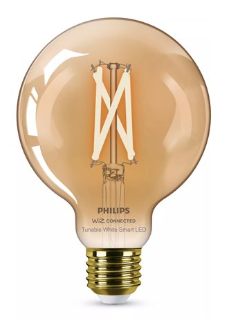 WiZ Smart LED Kulová žárovka Filament oranžová 7 W (ekv. 50 W) 640lm G95 E27 1
