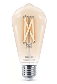 WiZ Smart LED Žárovka Filament čirá 7 W (ekv. 60 W) 806lm 2700-6500K ST64 E27