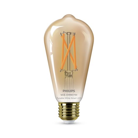 WiZ Smart LED Žárovka Filament oranžová 7 W (ekv. 50 W) 640lm 2000-5000K ST64 E27 2