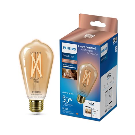 WiZ Smart LED Žárovka Filament oranžová 7 W (ekv. 50 W) 640lm 2000-5000K ST64 E27 3