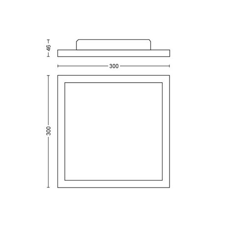 Hue Aurelle přisazený LED panel SQ S (čtverec) 30x30cm, bílá 17