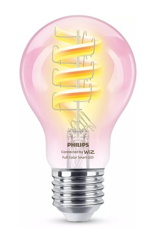 WiZ Smart LED Žárovka s tradičním vzhledem, čirá, 40 W 470lm 2200-6500K (RGB) A60 E27 1