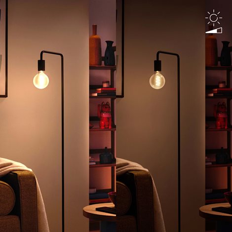 WiZ Smart LED Žárovka s tradičním vzhledem, čirá, 40 W 470lm 2200-6500K (RGB) G95 E27 6