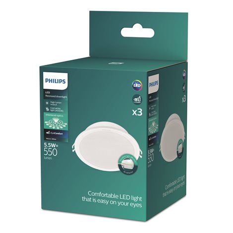 Meson LED vestavné svítidlo 5,5W, 4000 K, bílá, 3 ks 5
