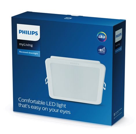 Meson podhledové LED svítidlo 16,5W 1750lm 4000K 16,5cm hranaté IP20, bílé 2