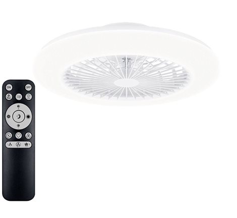 Amigo Stropní svítidlo s ventilátorem 25W+60W, 6500lm, AC 220–240, 2700-4000-6500 K, IP20, bílá 2