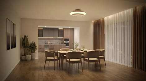 Amigo Stropní svítidlo s ventilátorem 20W+42W, 4400lm, AC 220–240, 2700-4000-6500 K, IP20, bílá 4