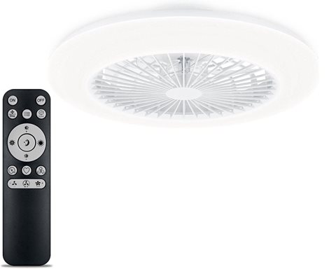 Amigo Stropní svítidlo s ventilátorem 20W+42W, 4400lm, AC 220–240, 2700-4000-6500 K, IP20, bílá 12