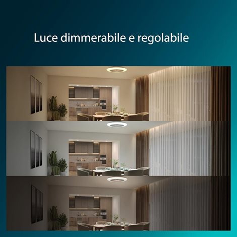 Amigo Stropní svítidlo s ventilátorem 25W+60W, 6500lm, AC 220–240, 2700-4000-6500 K, IP20, bílá 10