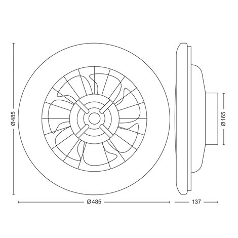 Amigo Stropní svítidlo s ventilátorem 20W+42W, 4400lm, AC 220–240, 2700-4000-6500 K, IP20, bílá 10
