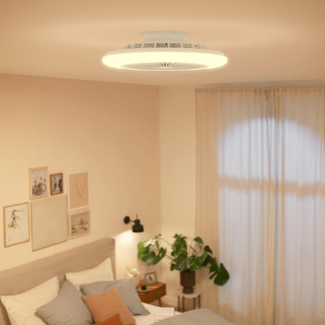 Amigo Stropní svítidlo s ventilátorem 20W+42W, 4400lm, AC 220–240, 2700-4000-6500 K, IP20, bílá 7