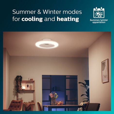 Amigo Stropní svítidlo s ventilátorem 20W+42W, 4400lm, AC 220–240, 2700-4000-6500 K, IP20, bílá 7