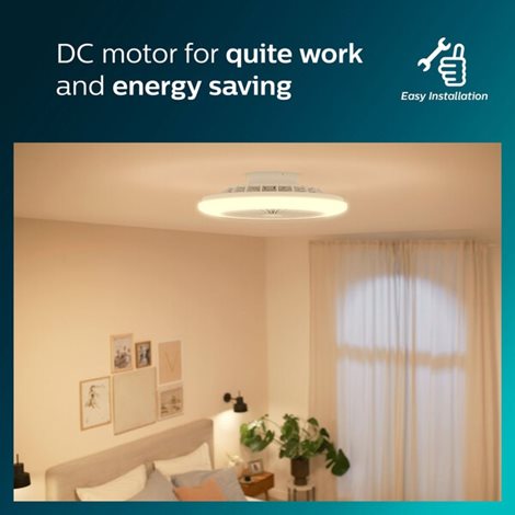 Amigo Stropní svítidlo s ventilátorem 20W+42W, 4400lm, AC 220–240, 2700-4000-6500 K, IP20, bílá 8