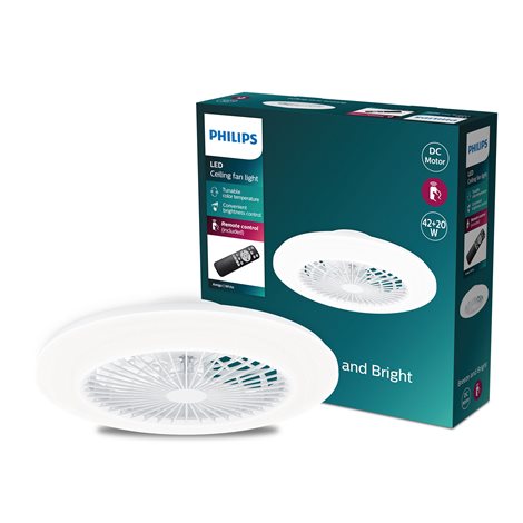 Amigo Stropní svítidlo s ventilátorem 20W+42W, 4400lm, AC 220–240, 2700-4000-6500 K, IP20, bílá 12
