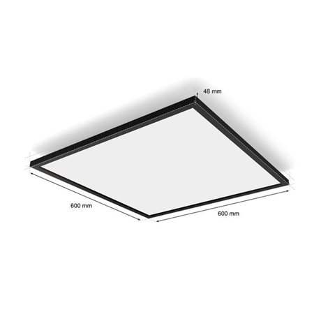 Hue WA Aurelle přisazený LED panel 39W 3750lm 2200-6500K IP20 60cm černý + ovladač 4