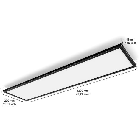 Hue Aurelle přisazený LED panel REC (obdelníkový) 120x30cm, černá 2