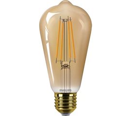 Vintage LED filament žárovka E27 ST64 7W (40W) 470lm 1800K nestmívatelná, zlatá