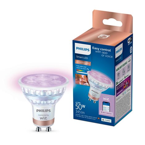 WiZ Smart LED 50W bodové světlo PAR16, GU10 345lm 2200-6500K 2