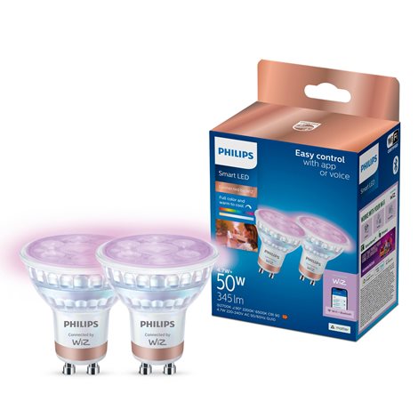 WiZ Smart LED 50W PAR16, 2× GU10 345lm 2200-6500K 2