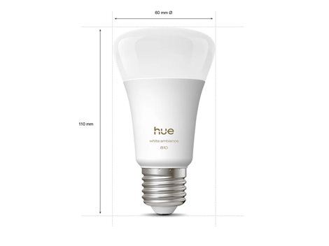 Hue WA 810 smart žárovka A60 E27, 8W, 810lm, teplá bílá (2 ks) 3