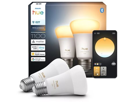 Hue WA 1100 smart žárovka A60 E27, 9,5W, 1100lm, teplá bílá (2 ks) 4