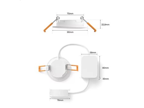 Hue LED Slim vestavné svítidlo S, nastavitelná bílá, bílá 6
