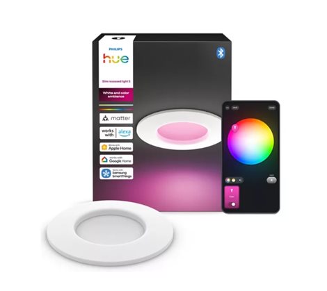 Hue LED Slim vestavné svítidlo S, nastavitelná bílá, bílá 2