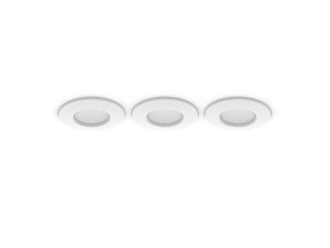 Hue LED Slim vestavné svítidlo S, nastavitelná bílá, 3 ks, bílá 3