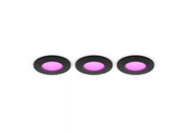 Hue LED Slim vestavné svítidlo S, nastavitelná bílá, 3 ks, černá
