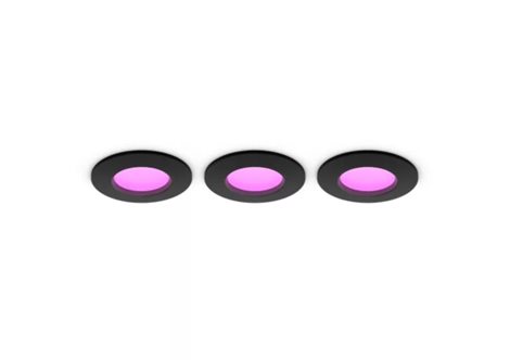 Hue LED Slim vestavné svítidlo S, nastavitelná bílá, 3 ks, černá 1