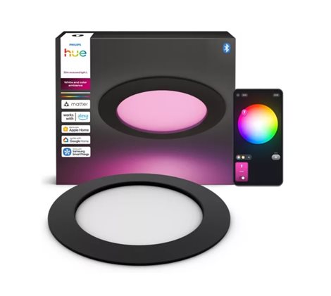 Hue LED Slim vestavné svítidlo L, nastavitelná bílá, černá 2