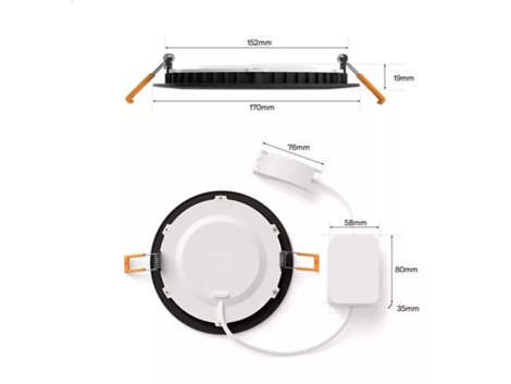 Hue LED Slim vestavné svítidlo L, nastavitelná bílá, černá 6