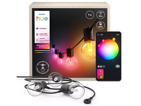 Hue Festavia Globe prodloužení - venkovní řetěz, 7m, 10 žárovek, černý 6