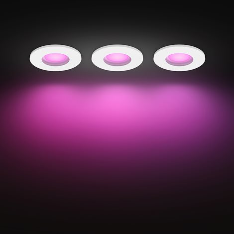 Hue Xamento recessed podhledové LED svítidlo 3x4,2W, 2000-6500K, IP44, bílá (3ks) 5