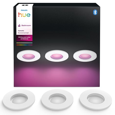 Hue Xamento recessed podhledové LED svítidlo 3x4,2W, 2000-6500K, IP44, bílá (3ks) 7