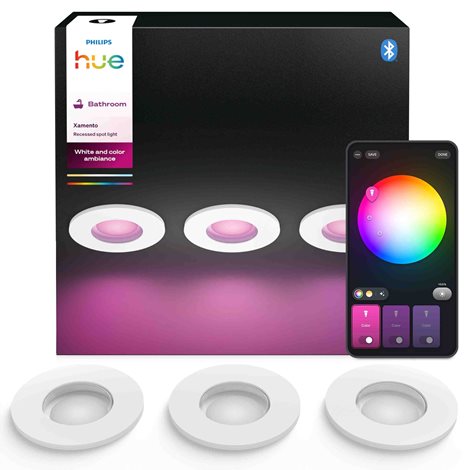 Hue Xamento recessed podhledové LED svítidlo 3x4,2W, 2000-6500K, IP44, bílá (3ks) 8