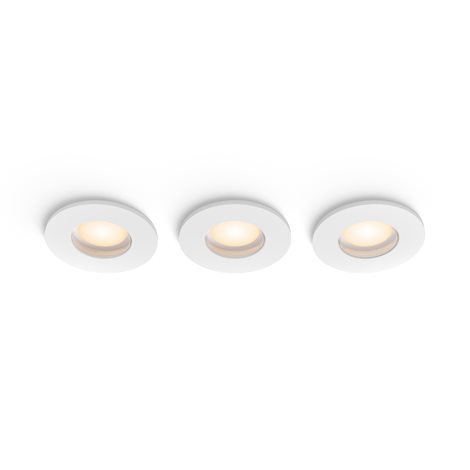Hue Adore recessed koupelnové svítidlo kulaté 3x4,2W, 2000-6500K, IP44, bílá (3ks) 1