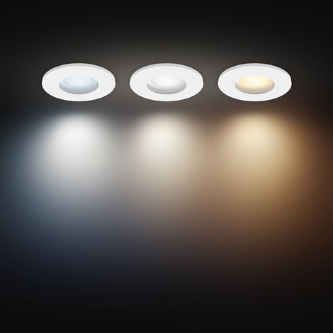 Hue Adore recessed koupelnové svítidlo kulaté 3x4,2W, 2000-6500K, IP44, bílá (3ks) 5