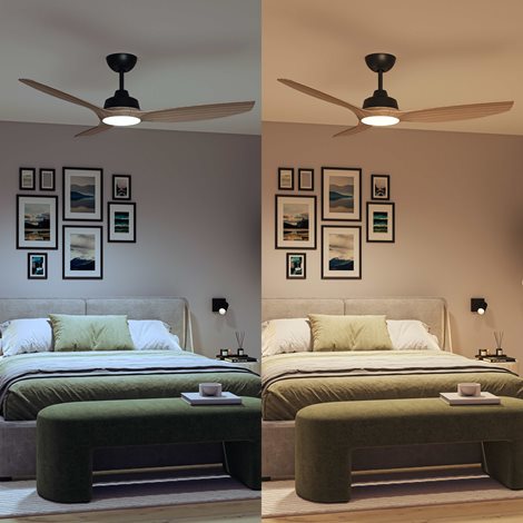 Olas Fan ceiling Stropní svítidlo Olas Fan (ventilátor) + 24 W(světlo) 3000/4300/6500K 6