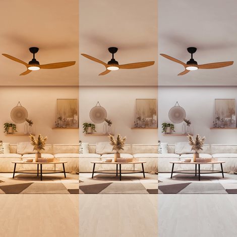 Olas Fan ceiling Stropní svítidlo Olas Fan (ventilátor) + 24 W(světlo) 3000/4300/6500K 7
