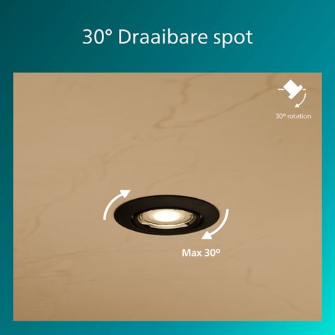 Peridot Rec Kit Rd zapuštěné svítidlo kulaté 7W, AC 220-240, IP20, černá 5