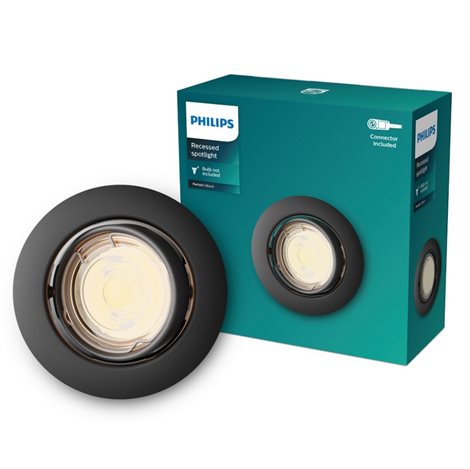 Peridot Rec Kit Rd zapuštěné svítidlo kulaté 7W, AC 220-240, IP20, černá 2