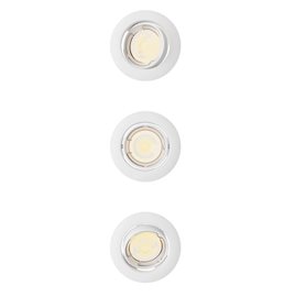 Peridot Rec Kit Rd zapuštěné svítidlo kulaté 7W, AC 220-240, IP20, (3 ks), bílá
