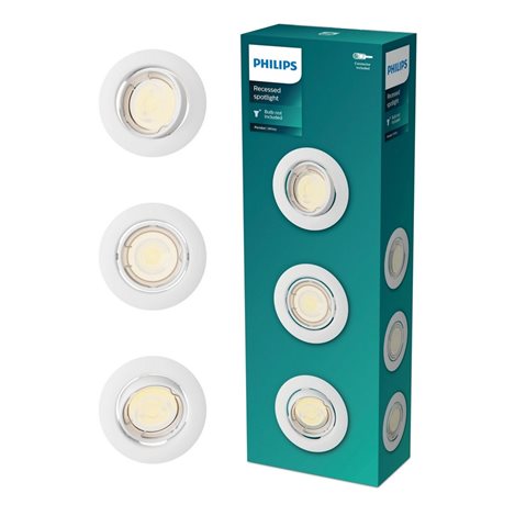 Peridot Rec Kit Rd zapuštěné svítidlo kulaté 7W, AC 220-240, IP20, (3 ks), bílá 2