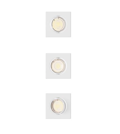 Peridot Rec Kit Sq zapuštěné svítidlo hranaté 7W, AC 220-240, IP20, (3 ks), bílá 1