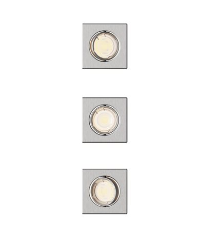 Peridot Rec Kit Sq zapuštěné svítidlo hranaté 7W, AC 220-240, IP20, (3 ks), nikl 1