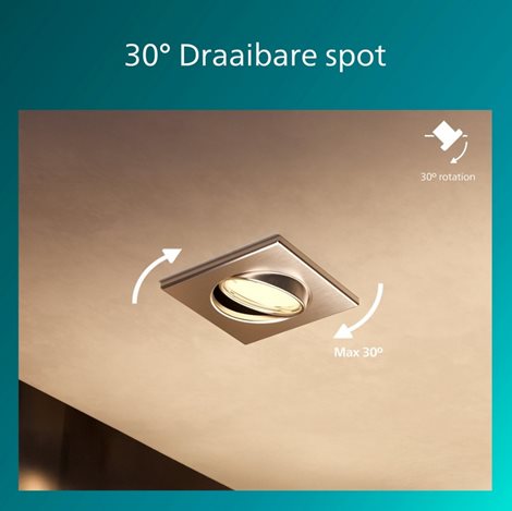 Peridot Rec Kit Sq zapuštěné svítidlo hranaté 7W, AC 220-240, IP20, (3 ks), nikl 6