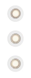 Peridot Rec Kit Rd zapuštěné svítidlo kulaté 7W, AC 220-240, IP20, (3 ks), bílá